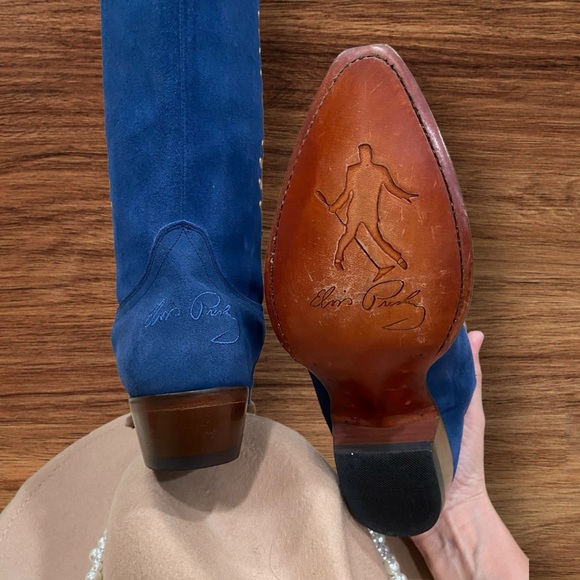 American Rebel Elvis Presley Blue Suede‎ Collection Cowboy Boots, size 8.5 - Picture 8 of 16